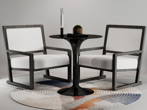 Modern Negotiation Table and Chair Coffee Table and Chair Coffee Table and Chair