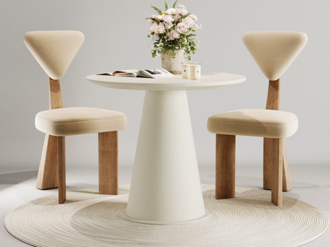 Cream Style Negotiation Table and Chair Coffee Table and Chair