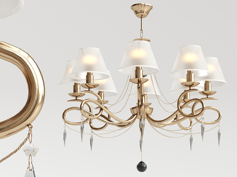 European-style classical multi-head chandelier