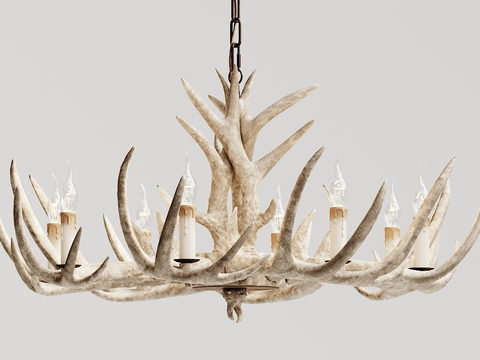 Nordic antler chandelier