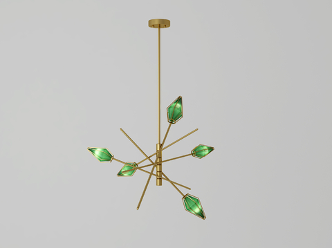 Nordic Emerald Metal Chandelier