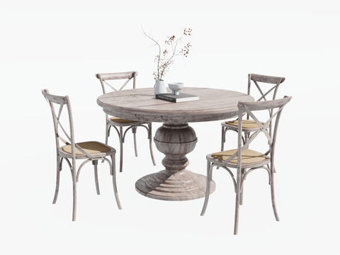 American Outdoor Table and Chair Round Dining Table