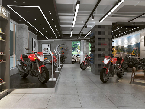 Industrial wind motorcycle store