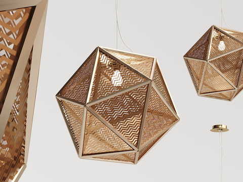 Modern geometric chandelier woven chandelier