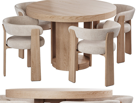 Log-style dining tables and chairs