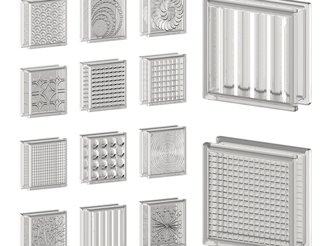 Glass brick partition grille partition