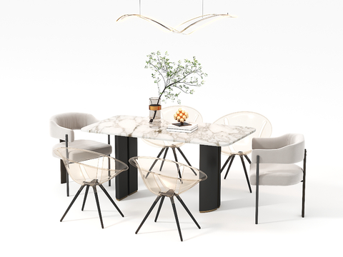 Italian Dining Table and Chair