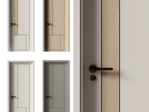 Modern Single Door Set Door Wooden Door Room Door