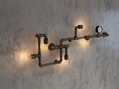 Industrial air duct wall lamp