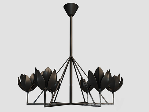 New Chinese Lotus Lantern Zen Chandelier