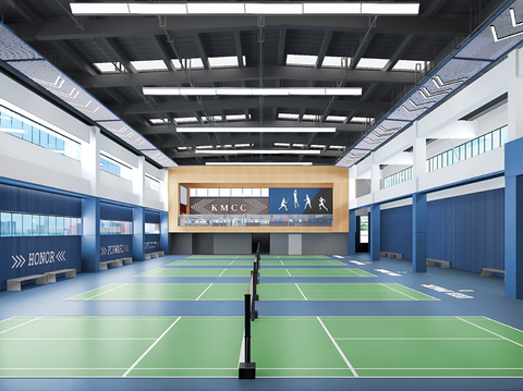 modern gymnasium badminton hall