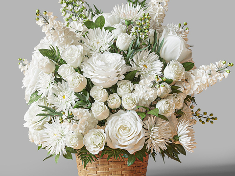 Flower basket vase floral flower arrangement