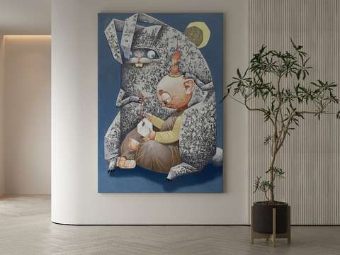 Modern cartoon decorative painting