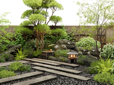 Japanese Landscape Stone Garden Landscape