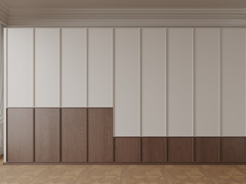 Middle-style sectional wardrobe