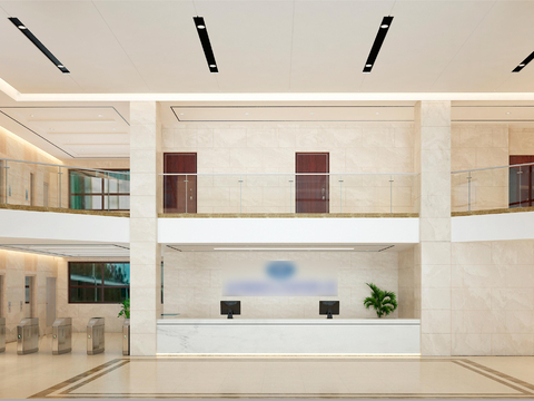 Modern Company Lobby Front Desk