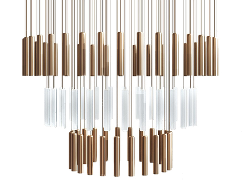 Modern metal chandelier