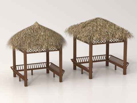 Chinese-style straw pavilion pavilion thatched shed canopy awning