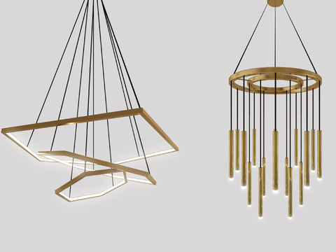 Modern metal chandelier