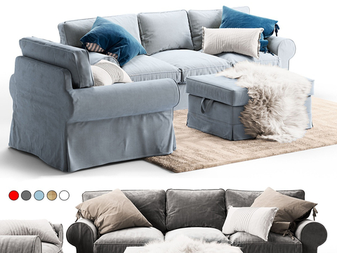 American Style Multi-Person Sofa Fabric Sectional Sofa