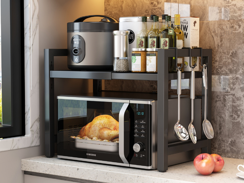 Modern Microwave Storage Rack