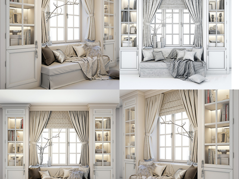 Cream Style window window curtain