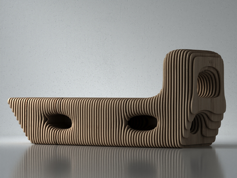 Special-shaped sofa wooden sofa