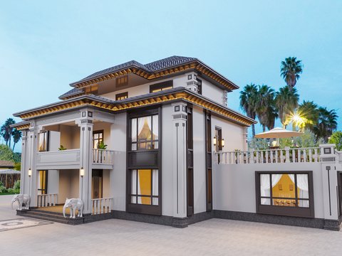 Appearance of Neo-Chinese Style single family villa