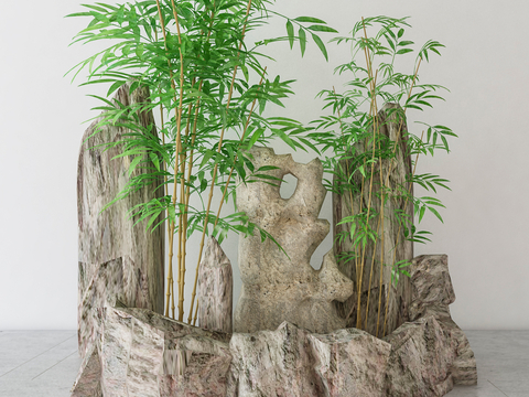 Neo-Chinese Style Stone Bamboo Fake Stone