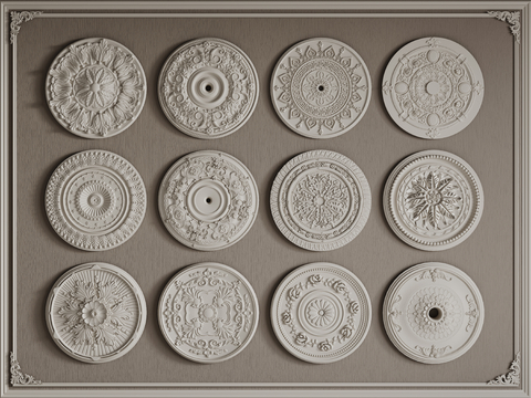 Stone Art Lamp panel Round lamp panel Carved lamp panel