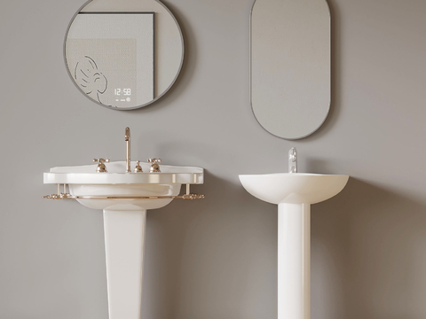 Modern Vertical Basin Wash Table Column Basin