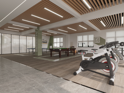 Modern Gym Office Fitness Area