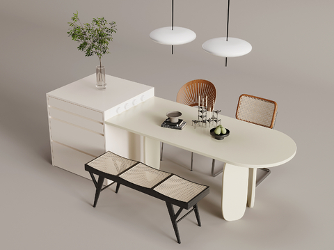 Cream Style dining table and chair island table