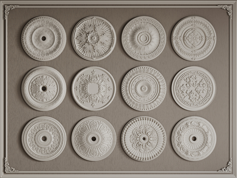 European-style Stone Art Lamp Plate Round Lamp Plate Carved Lamp Plate