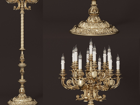 European-style candlestick lamp floor lamp