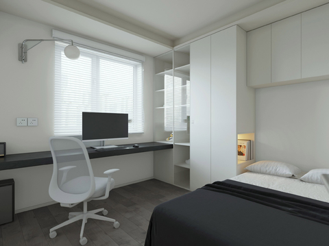 Modern Second Bedroom Study