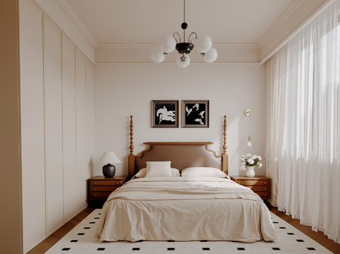 Mid-century Style Bedroom Second Bedroom