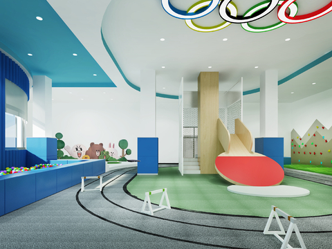 Modern kindergarten activity area