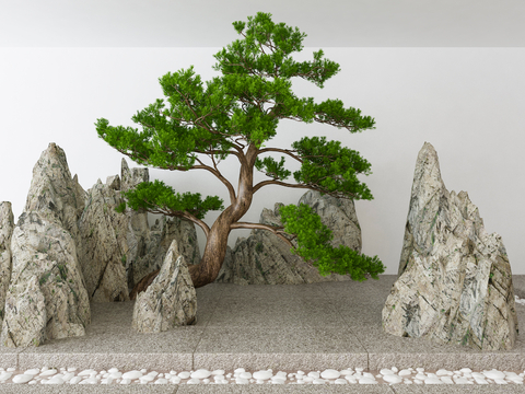 New Chinese landscape sketch rockery stone