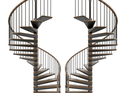 revolving stair handrail stair