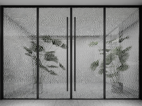 Modern Art Glass Door