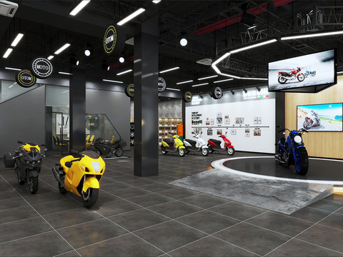 Industrial wind motorcycle store