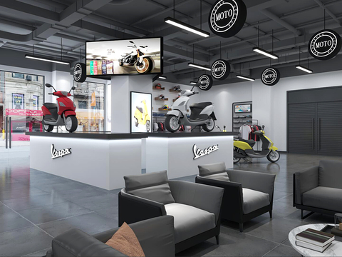 Industrial wind motorcycle store