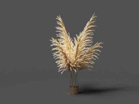 Reed Wheat Ear Dried Flower Vase Flower Art