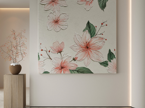 Modern Decorative Painting Flower Hanging Painting Oil Painting