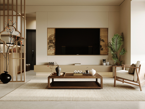 Neo-Chinese Style Living Room Song Style Aesthetics