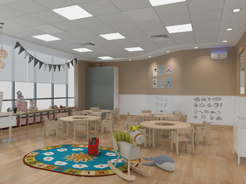 Modern Kindergarten Classroom