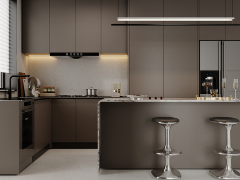 Italian Affordable Luxury Style Open Kitchen