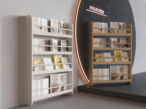 Modern Bookshelf Magazine Rack