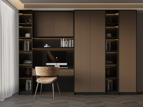 Italian Bookcase Integrated Cabinet